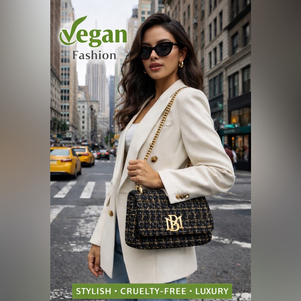 BADGLEY MISCHKA Vegan Luxury Shoulder Bag – Cruelty-Free Chic ✨ last one!